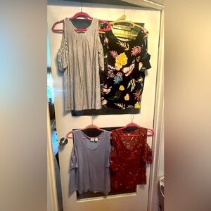 Four cold shoulder summer tops